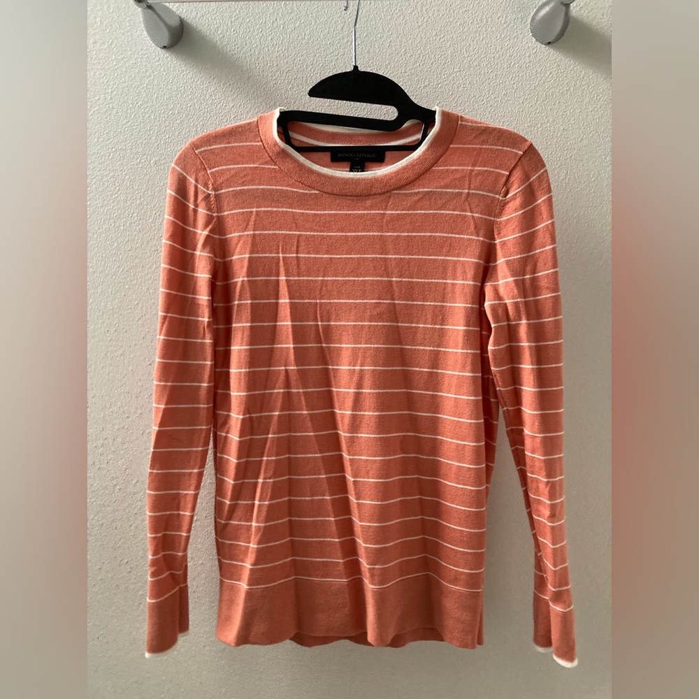 Banana Republic Coral Stripe Sweater